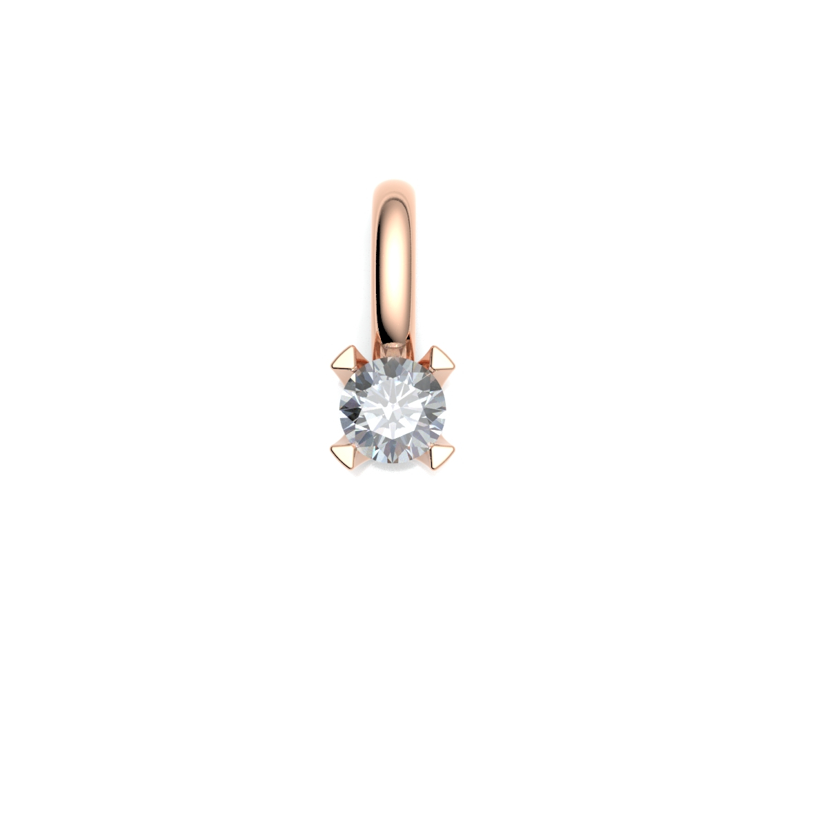 212798-4034-001 | Anhänger Landshut 212798 375 Rotgold Brillant 0,150 ct H-SI ∅ 3.4mm100% Made in Germany  